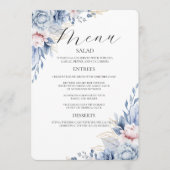 Einladung von Boho Wildblume Wedding Menu (Vorderseite)