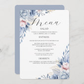 Einladung von Boho Wildblume Wedding Menu (Vorne/Hinten)