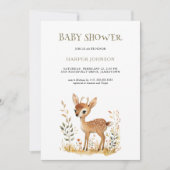 Einladung von Boho Woodland Animal Baby Shower (Vorderseite)