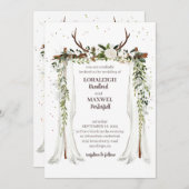 Einladung von Boho zum Hochzeitsfest 2025 (Vorne/Hinten)