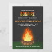 Einladung von Bonfire Birthday (Vorderseite)