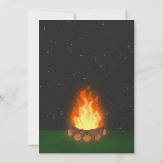 Einladung von Bonfire Birthday (Rückseite)