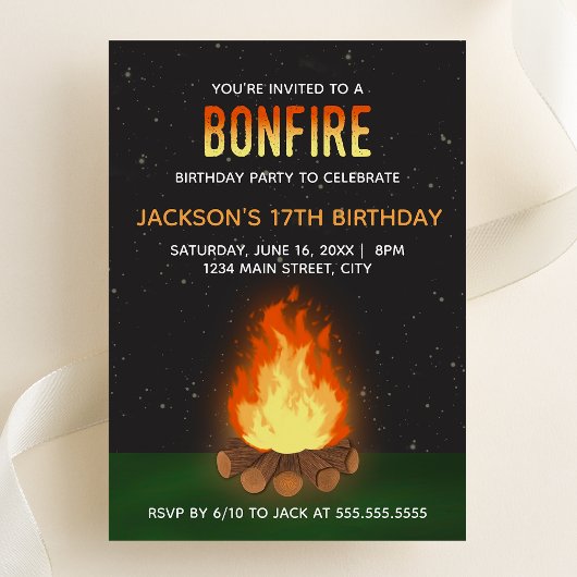 Einladung von Bonfire Birthday