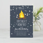 Einladung von Bonfire Birthday (Stehend Vorderseite)