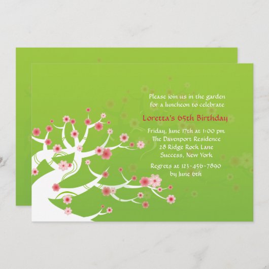 Einladung von Bonsai Tree (Vorne/Hinten)