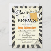 Einladung von Boos and Brews Halloween-Party (Vorderseite)