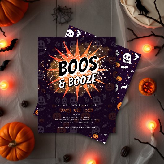 Einladung von Boos & Booze Adult