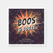 Einladung von Boos & Booze Adult Serviette (Vorderseite)