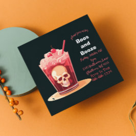 Einladung von Boos und Booze Adult Halloween Cockt