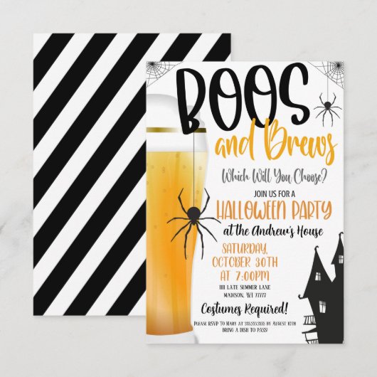 Einladung von Boos und Brews (Vorne/Hinten)