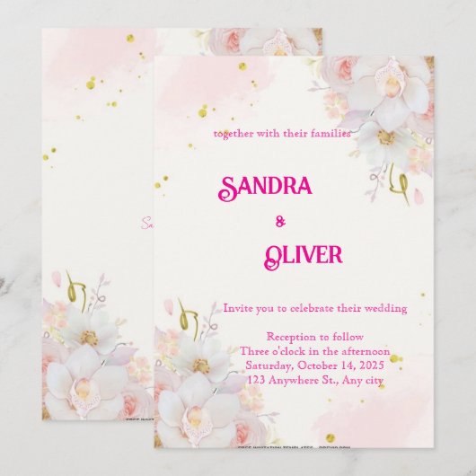 Einladung von botanischem Flora (Vorne/Hinten)