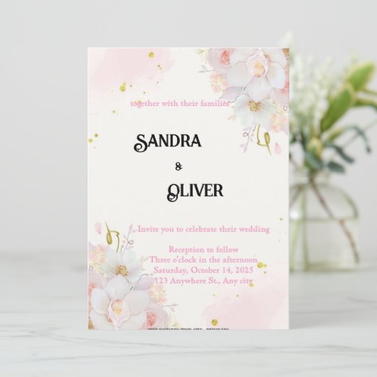 Einladung von botanischem Flora (Stehend Vorderseite)