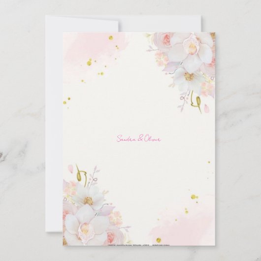 Einladung von botanischem Flora (Rückseite)