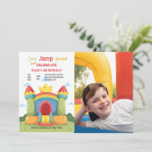 Einladung von Bounce House Foto (Stehend Vorderseite)