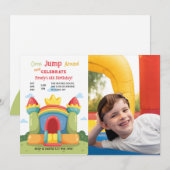 Einladung von Bounce House Foto (Vorne/Hinten)