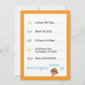 Einladung von Bounce House Kindergeburtstag (Rückseite)