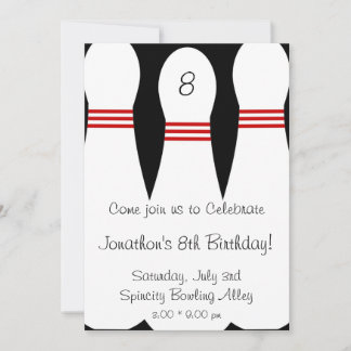 Einladung von Bowling Birthday Party