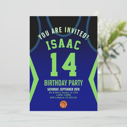 Einladung von Boy Birthday (Stehend Vorderseite)