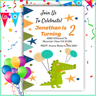 Einladung von Boy Dinosaur Child zum Geburtstag
