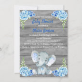 Einladung von Boy Elephant Baby Shower (Vorderseite)