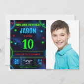 Einladung von Boy Foto (Vorderseite)