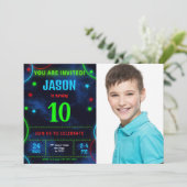 Einladung von Boy Foto (Stehend Vorderseite)