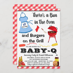 Einladung von Boy GRILLEN Baby Shower