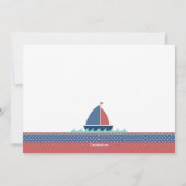 Einladung von Boy Nautical Baby Shower (Rückseite)