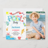 Einladung von Boy Pool Foto (Vorderseite)