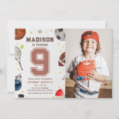 Einladung von Boy Sports Kindergeburtstag (Vorderseite)