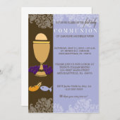 Einladung von Boy zur ersten Kommunion (Vorne/Hinten)