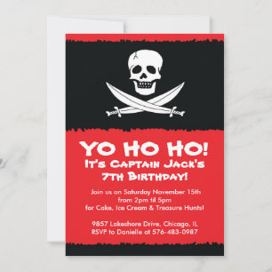 Einladung von Boys Pirate zum Geburtstag