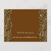Einladung von Braun Wirbel und Blume (Rückseite)