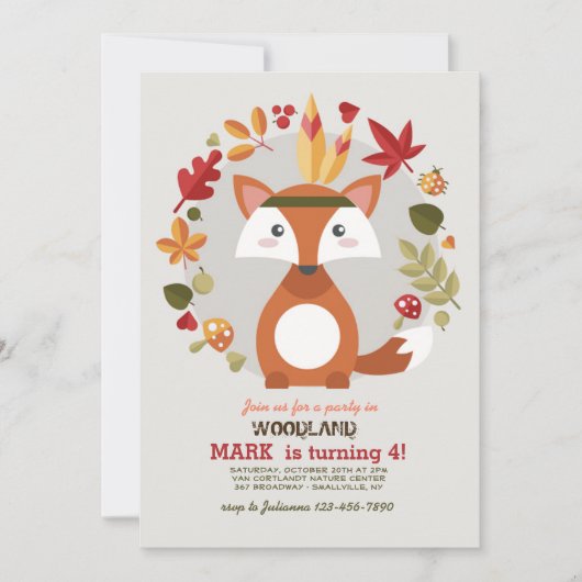 Einladung von Braunfuchs (Vorderseite)