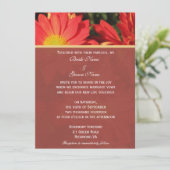 Einladung von Braut und Bräutigam. Daisy Blume (Stehend Vorderseite)