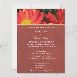 Einladung von Braut und Bräutigam. Daisy Blume