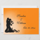 Einladung von Braut und Groom Orange (Rückseite)