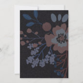 Einladung von Bridal | Große Rose mit Blumen, Rosa (Rückseite)