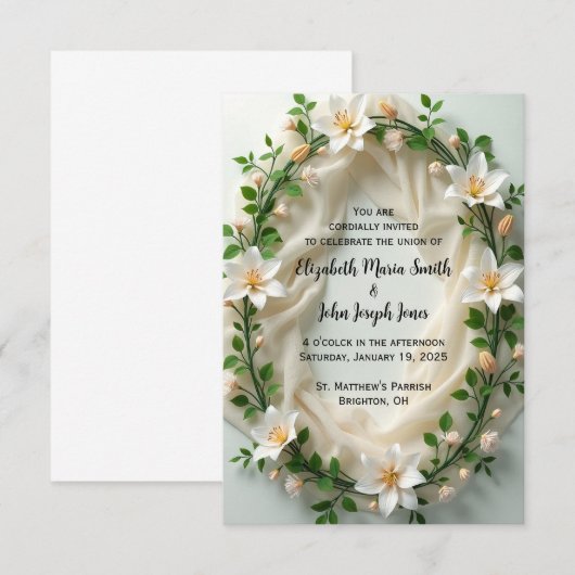Einladung von Bridal Wreath (Vorne/Hinten)