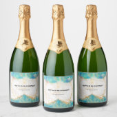 Einladung von Bridesmaid Bubbly Champagne Prosecco Schaumweinetikett (Flaschen)