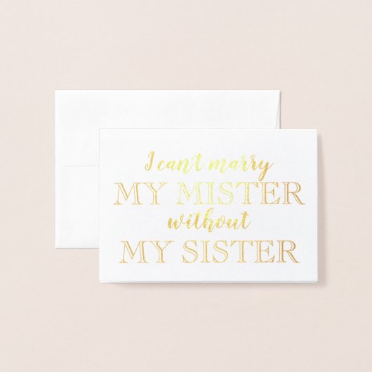 Einladung von Bridesmaid oder Trauzeugin (Vorderseite mit Umschlag)