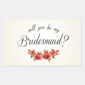 Einladung von Bridesmaid Rechteckiger Aufkleber (Vorderseite)