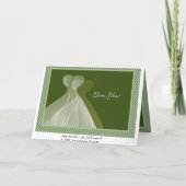 Einladung von Bridesmaid - Sage & Olive Green Gown (Rückseite)
