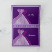 Einladung von Bridesmaid zu doppeltem Violett und  (Innenseite)