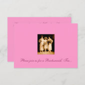 Einladung von Bridesmaiern zum Tee (Vorne/Hinten)