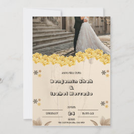 Einladung von Brown Pastel Floral Wedding
