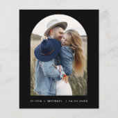 Einladung von Budget Black Save the Date Foto Flyer (Vorne)