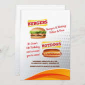 Einladung von Burgern und Hotdogs (Vorne/Hinten)