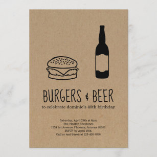 Burger Einladungen Zazzle De