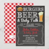 Einladung von Burgers, Bier & Baby Talk Baby Shoot (Vorne/Hinten)